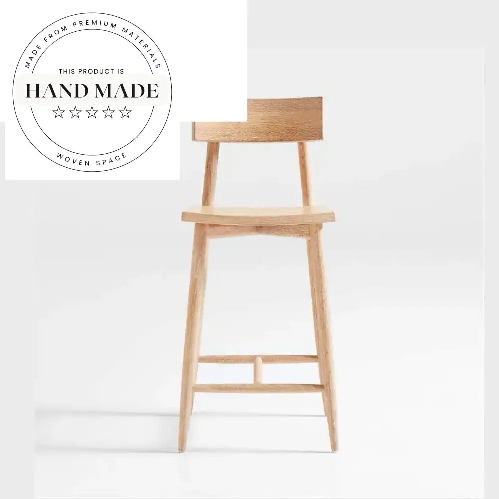 Adjustable Eco-Friendly Durable Modern Wooden Counter Bar Stool for Kitchen