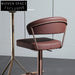 Adjustable Height Modern Gold Metal PU Leather Italian Bar Stool