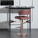 Adjustable Height Modern Gold Metal PU Leather Italian Bar Stool