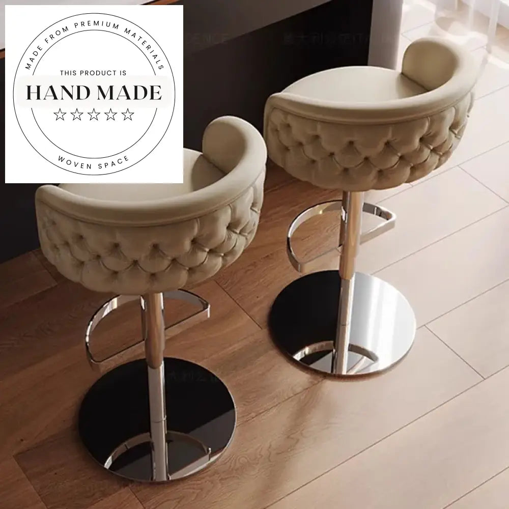 Adjustable Leather Swivel Metal Modern Design Counter Height Bar Stool