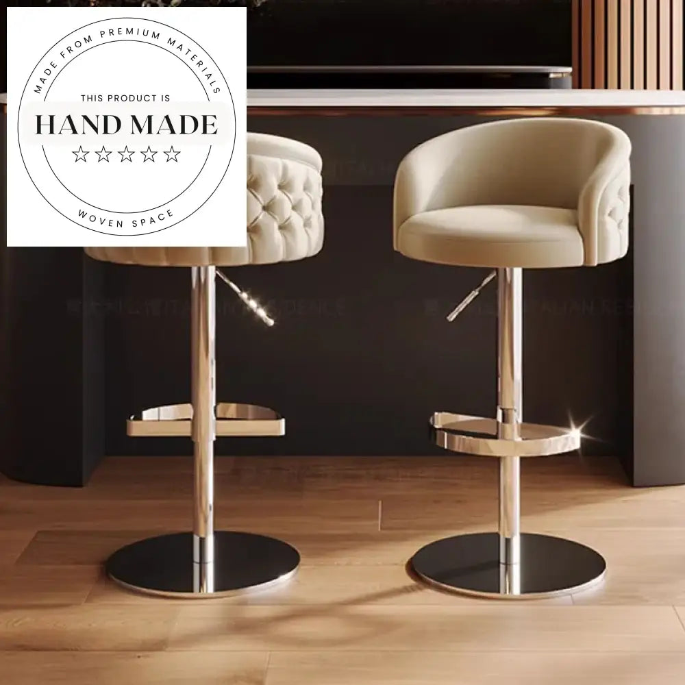 Adjustable Leather Swivel Metal Modern Design Counter Height Bar Stool