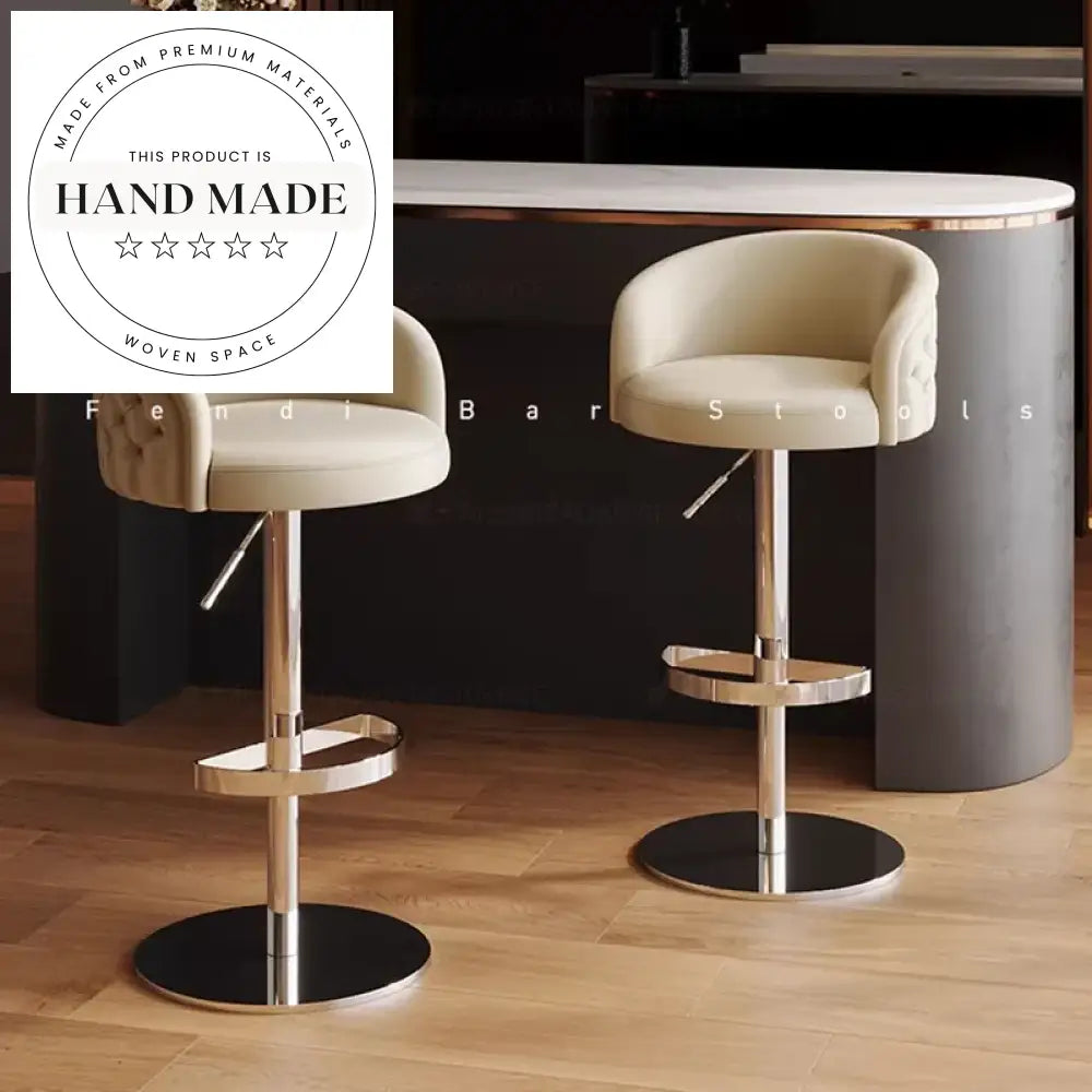 Adjustable Leather Swivel Metal Modern Design Counter Height Bar Stool