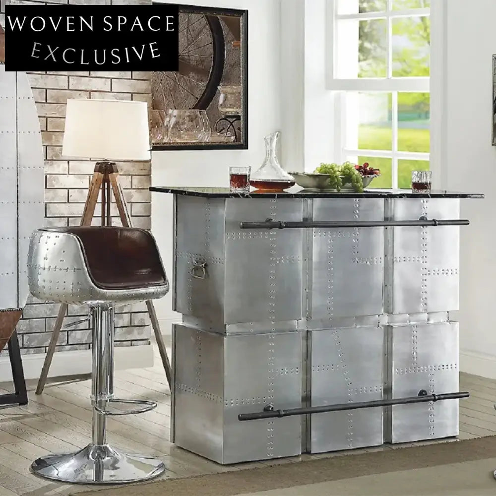 Adjustable Metal Swivel Bar Stool with Footrest for Counter Height