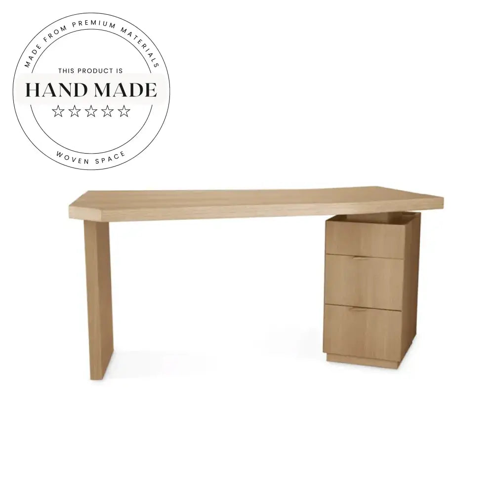 Adjustable Nordic Solid Wood Computer Desk with Storage Drawers