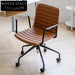 Adjustable Swivel Leather Office Chair with Metal Base for Home and Work