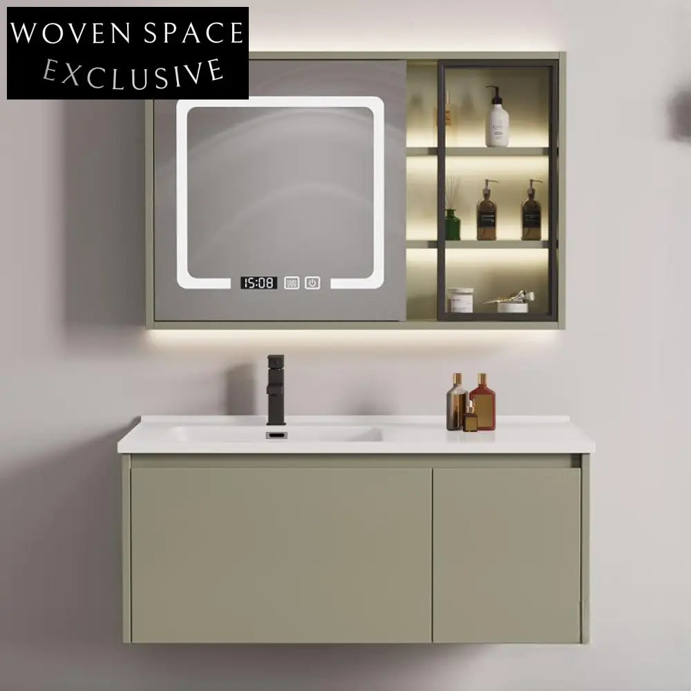 Adrian Cream Oak Smart Bathroom Vanity