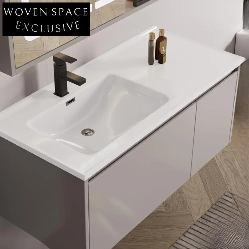 Adrian Cream Oak Smart Bathroom Vanity