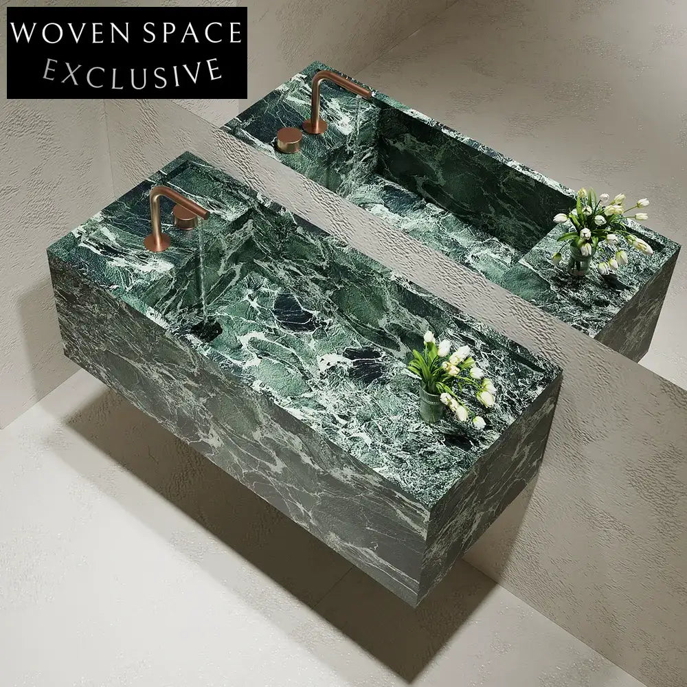 Agastya Ice Silk Blue Jade Wall-Mounted Sink