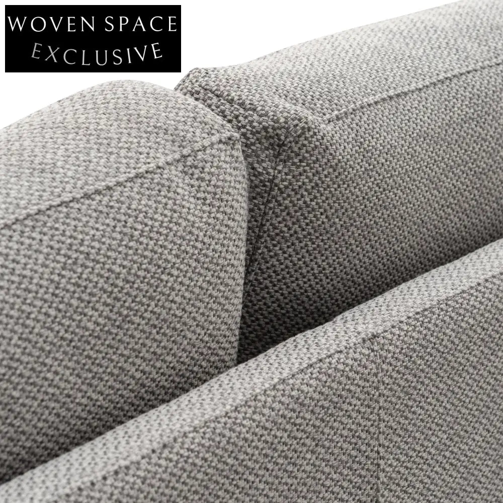 Alana 3 Seater Left Chaise Fabric Sofa - Grey Chaise Sofa