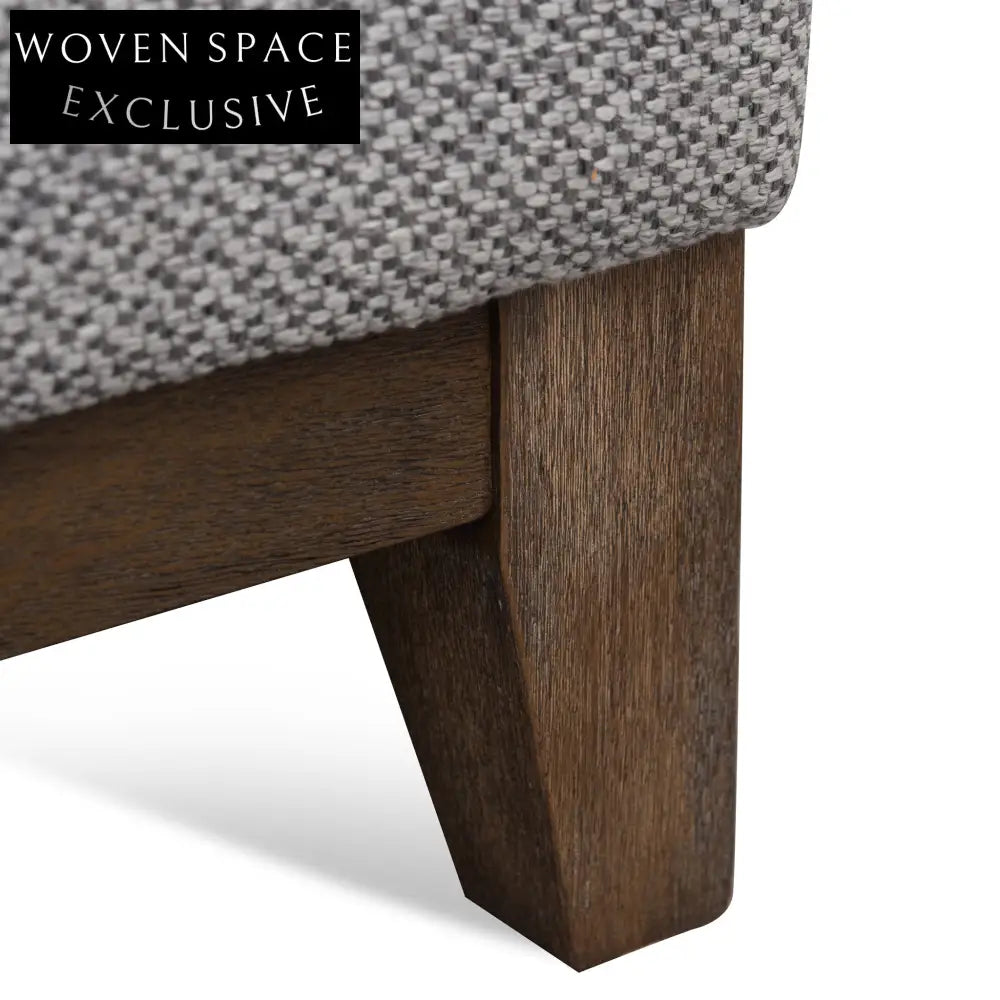 Alana 3 Seater Left Chaise Fabric Sofa - Grey Chaise Sofa