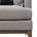 Alana 3 Seater Left Chaise Fabric Sofa - Grey Chaise Sofa