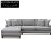 Alana 3 Seater Left Chaise Fabric Sofa - Grey Chaise Sofa