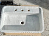 Albane Carrara Marble Sink with Ribbed Sides