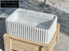 Albane Carrara Marble Sink with Ribbed Sides