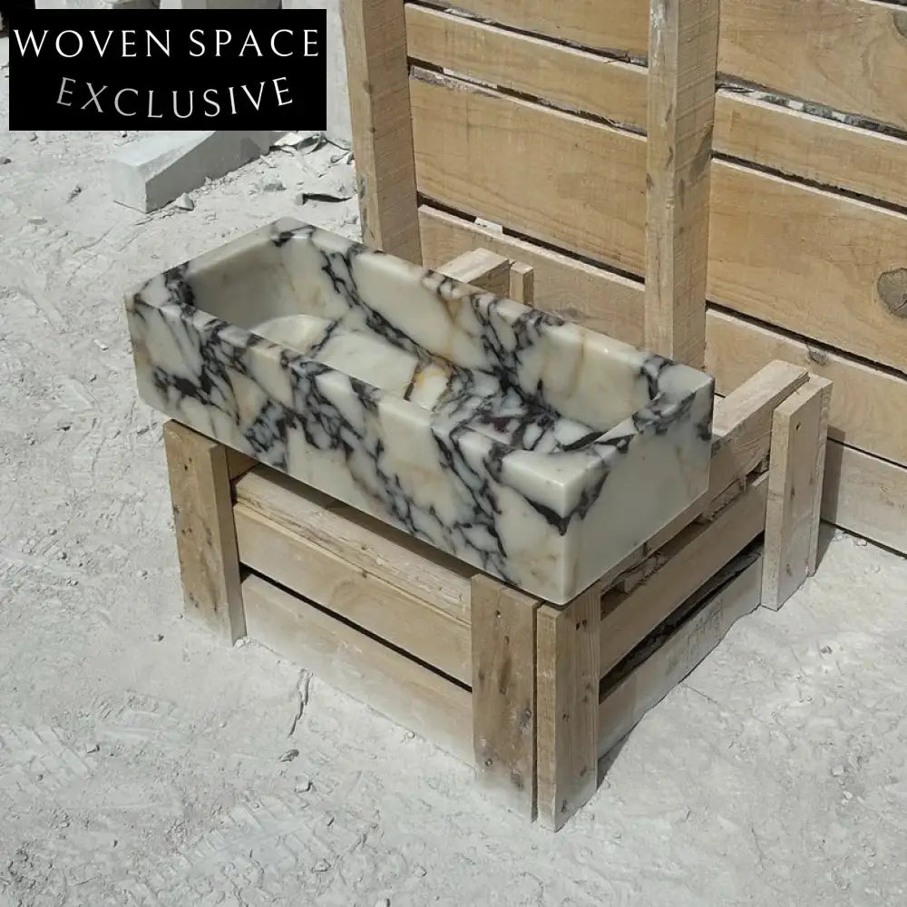 Alessandro Viola Marble Sink Custom Vanity with Storage