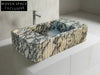 Alessio marble sink ribbed Wash basin