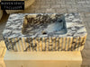 Alessio marble sink ribbed Wash basin