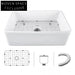 Alessio Villa Refractory Clay Farmhouse Sink Right-Angle Design
