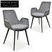 Alice Dark Grey Velvet Dining Chair - (Set of 2)