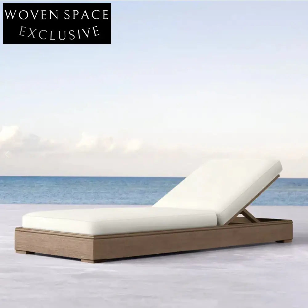 All-Weather Teak Wood Outdoor Daybed with Canopy for Garden Lounger