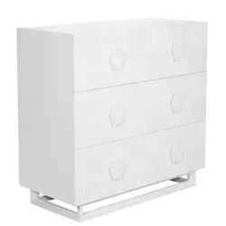 Alton 3 Drawer Chest - White
