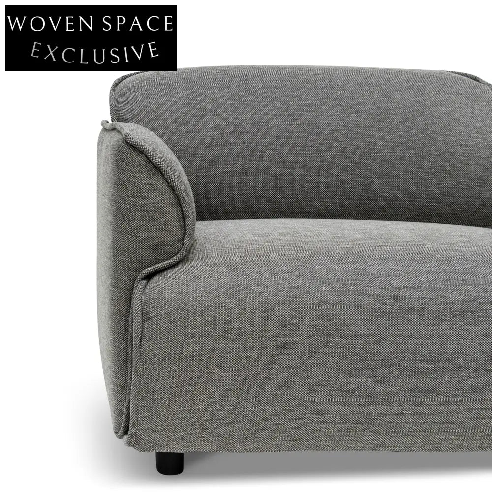 Alvaro Left Return Modular Fabric Corner Sofa - Graphite Grey Sofas