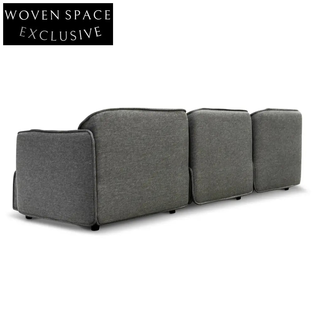 Alvaro Right Return Modular Fabric Corner Sofa - Graphite Grey Sofas