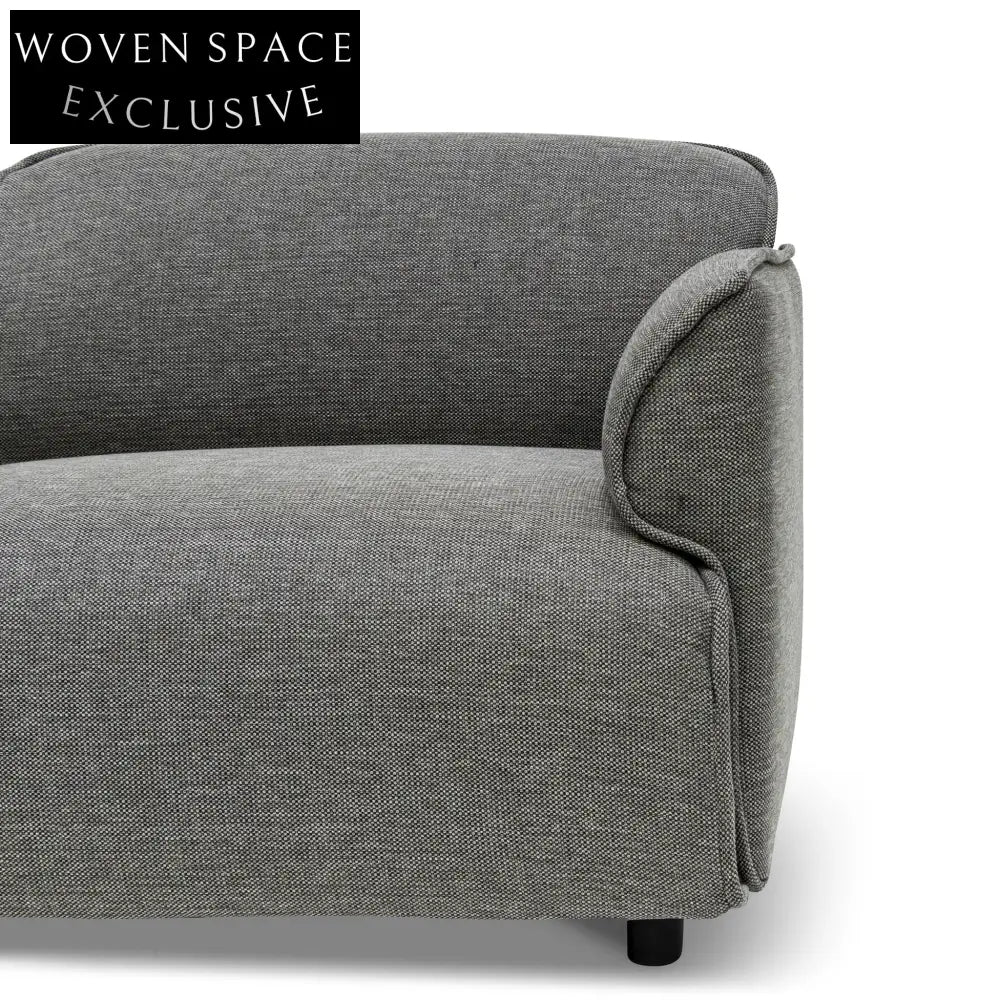 Alvaro Right Return Modular Fabric Corner Sofa - Graphite Grey Sofas