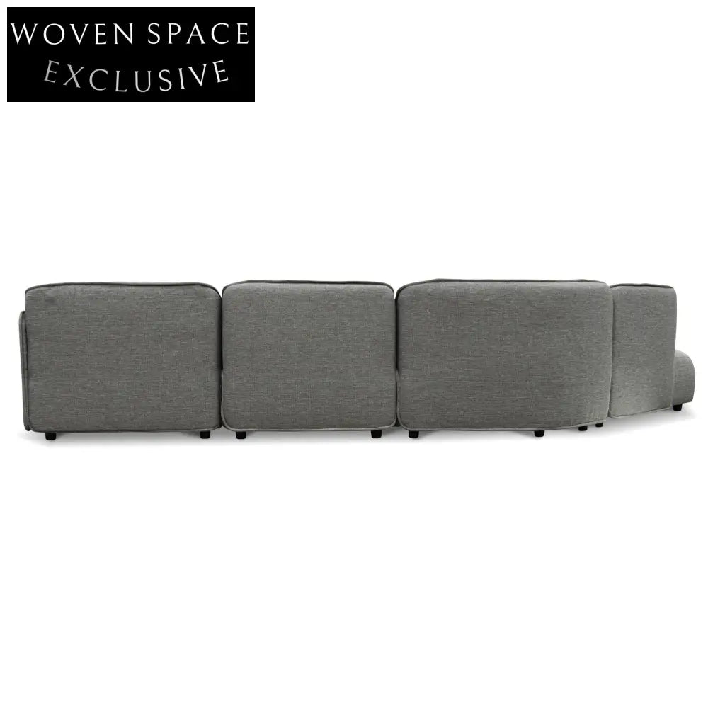 Alvaro Right Return Modular Fabric Corner Sofa - Graphite Grey Sofas