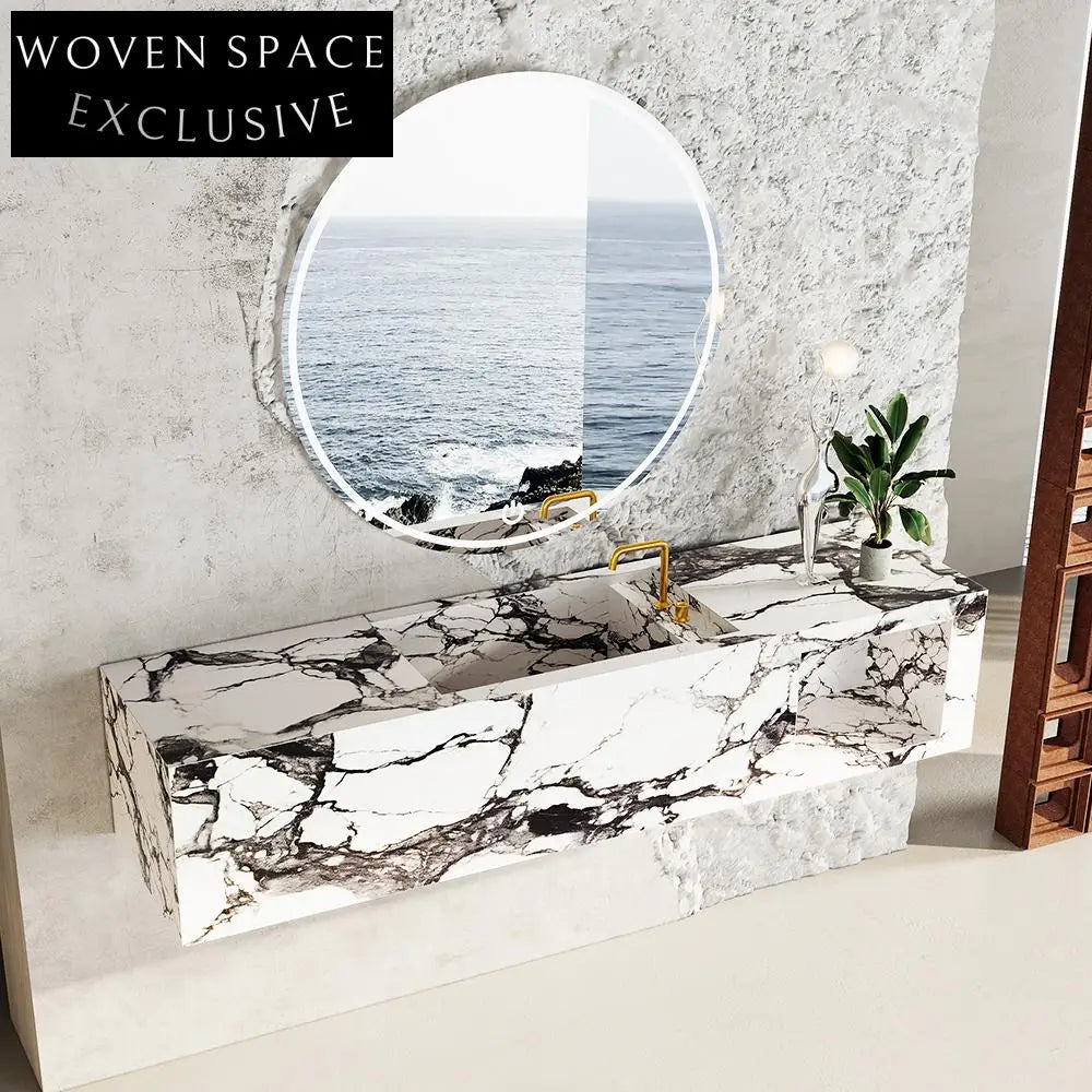 Amber Napoleon Black Bulgari Marble Sink