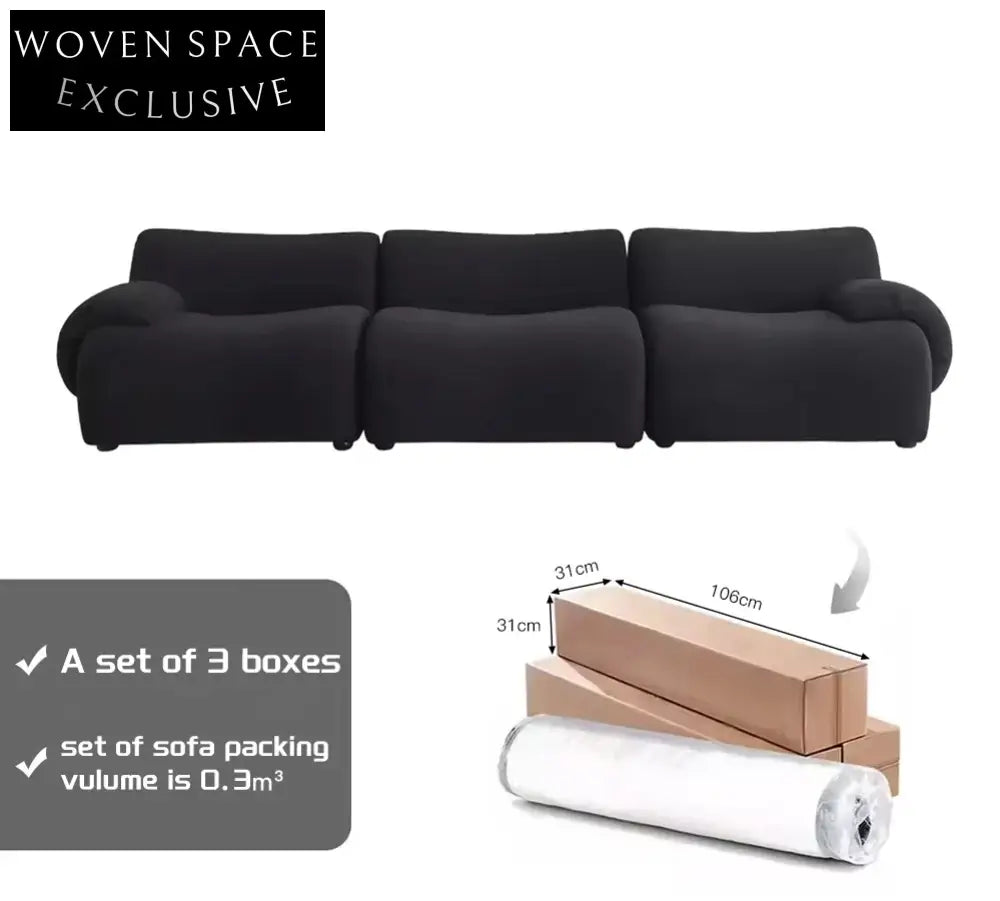American Comfort High-Density Sponge Modular Sectional Sofa with Chenille Corduroy Fabric