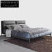 American Comfort Soft Cotton Linen Fabric Durable Metal Legs Platform Bed