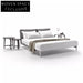 American Comfort Soft Cotton Linen Fabric Durable Metal Legs Platform Bed