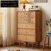 American Retro 5-Drawer High Sideboard Modern Living Room Cabinet