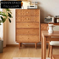 American Retro 5-Drawer High Sideboard Modern Living Room Cabinet