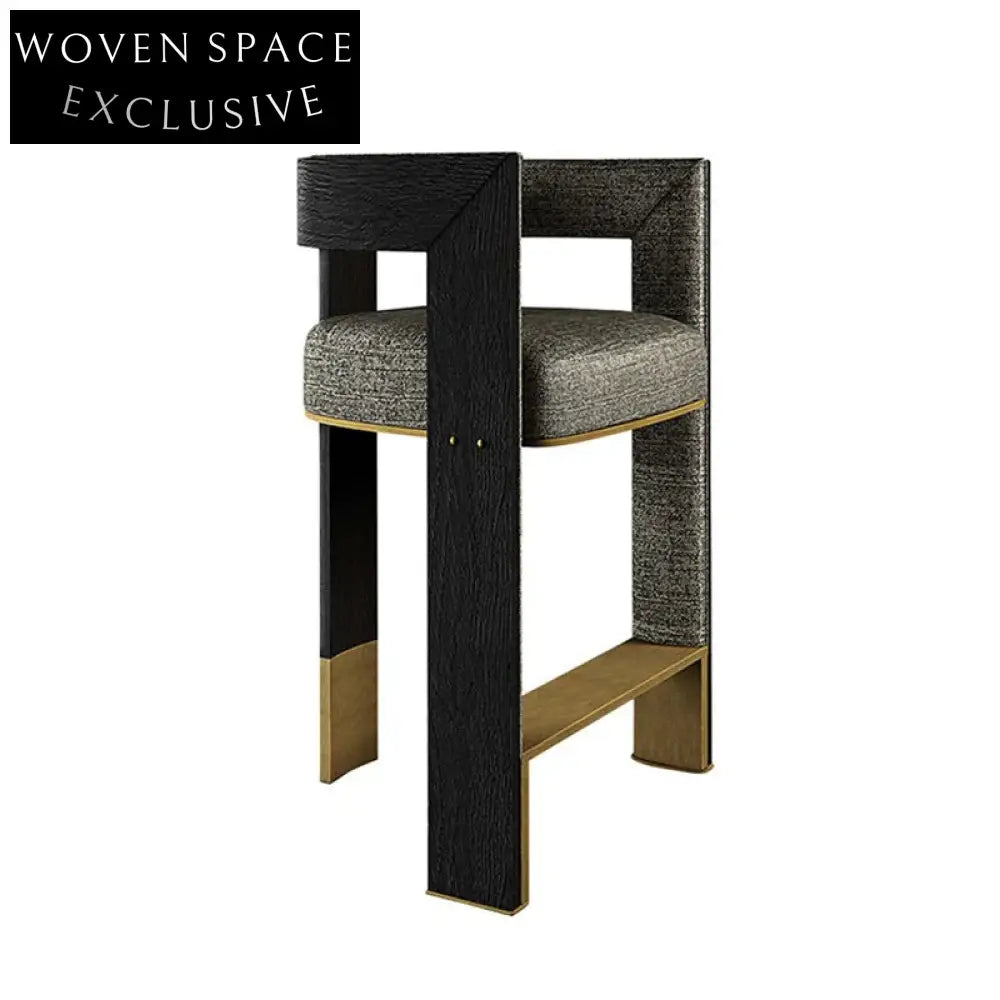 American Style Classic High Bar Stool, Retro Kitchen Fabric Counter Chair