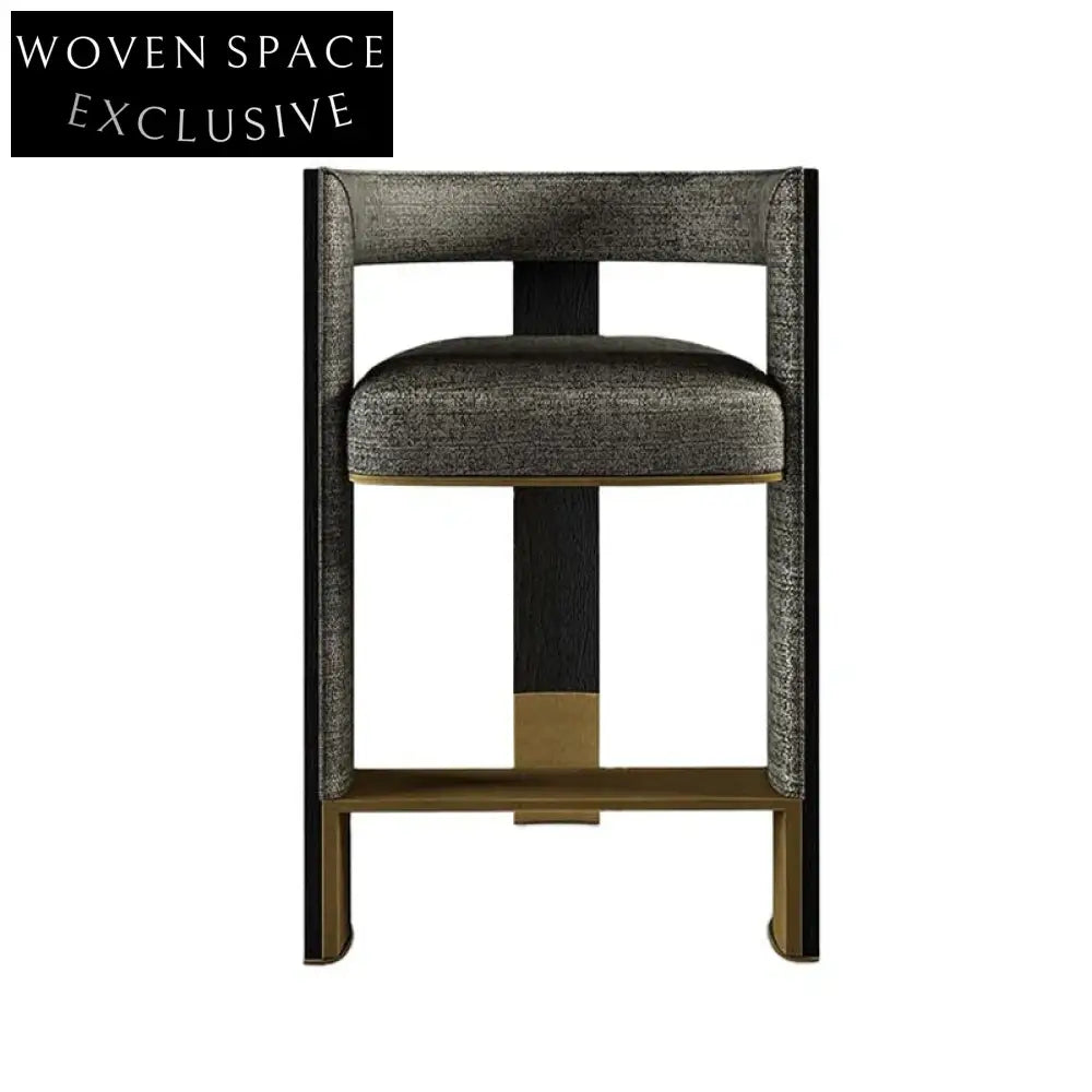 American Style Classic High Bar Stool, Retro Kitchen Fabric Counter Chair