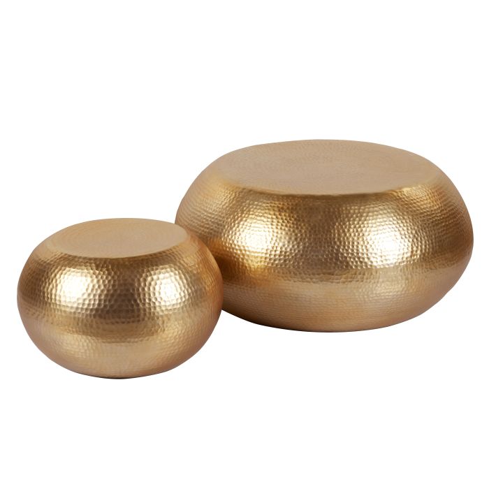 Amalfi Olive Round Coffee Table 2pcs Set Gold