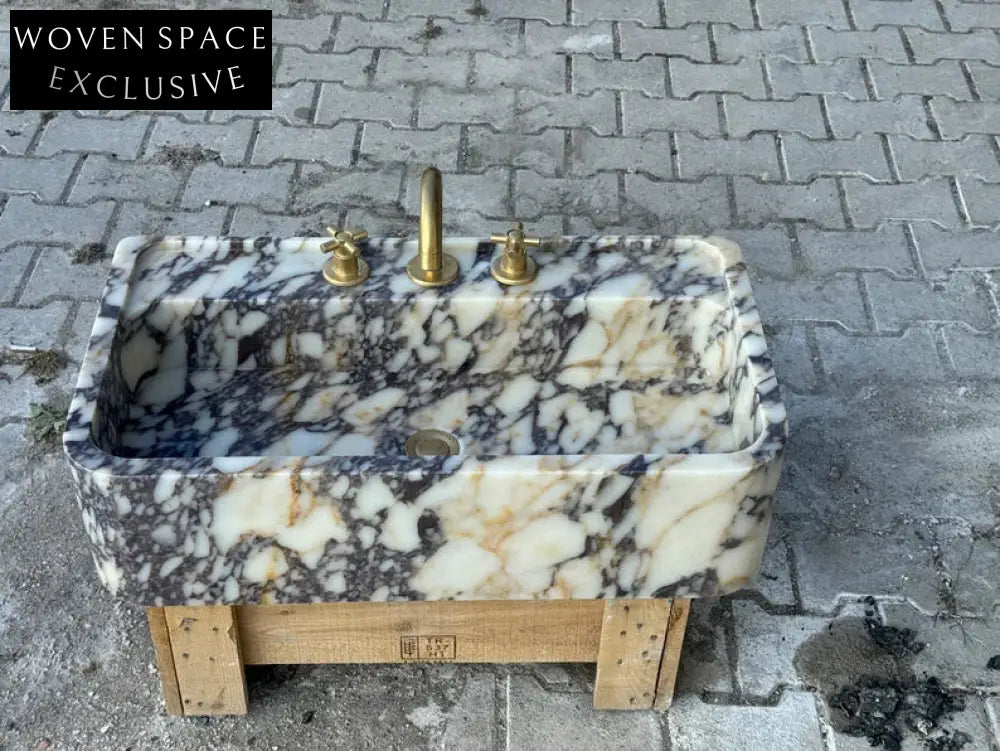 Andrea Viola Marble Sink Trendy Bathroom Vanity Basin