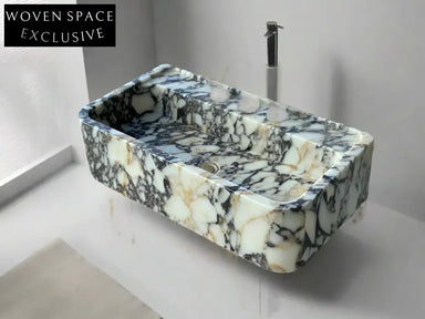 Andrea Viola Marble Sink Trendy Bathroom Vanity Basin