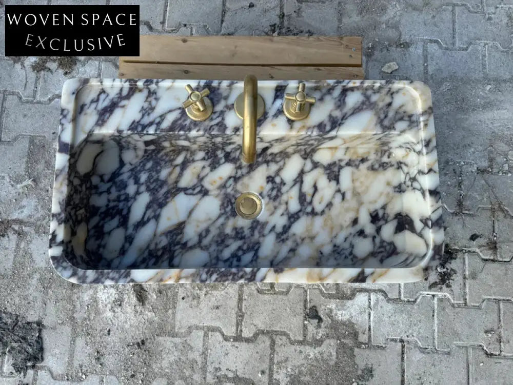 Andrea Viola Marble Sink Trendy Bathroom Vanity Basin