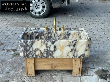 Andrea Viola Marble Sink Trendy Bathroom Vanity Basin
