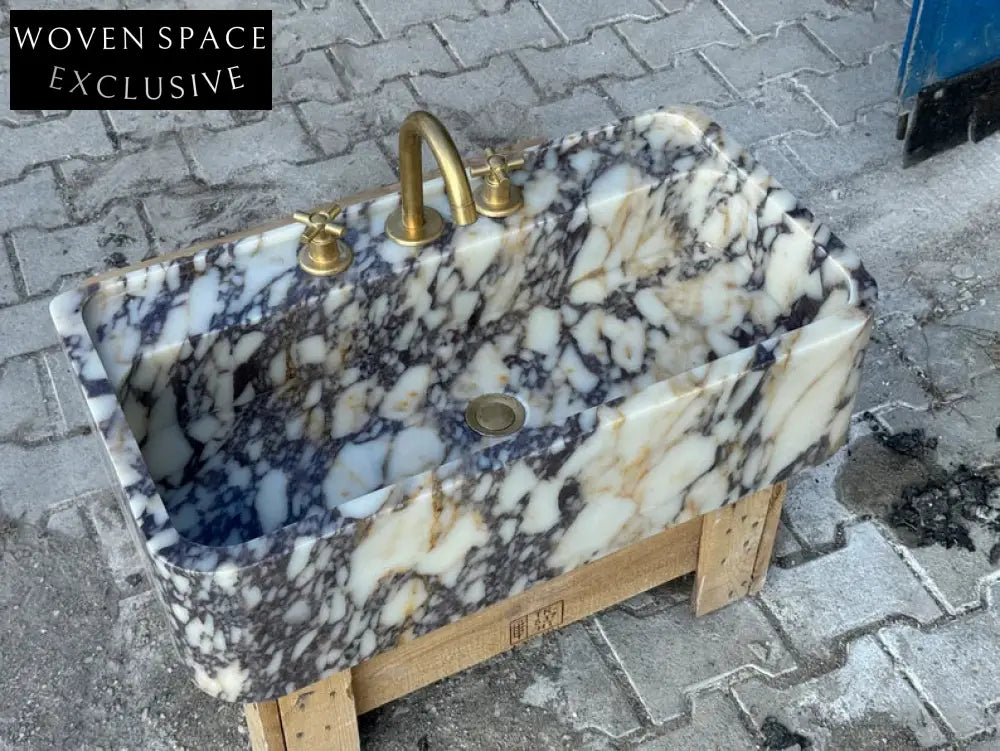 Andrea Viola Marble Sink Trendy Bathroom Vanity Basin