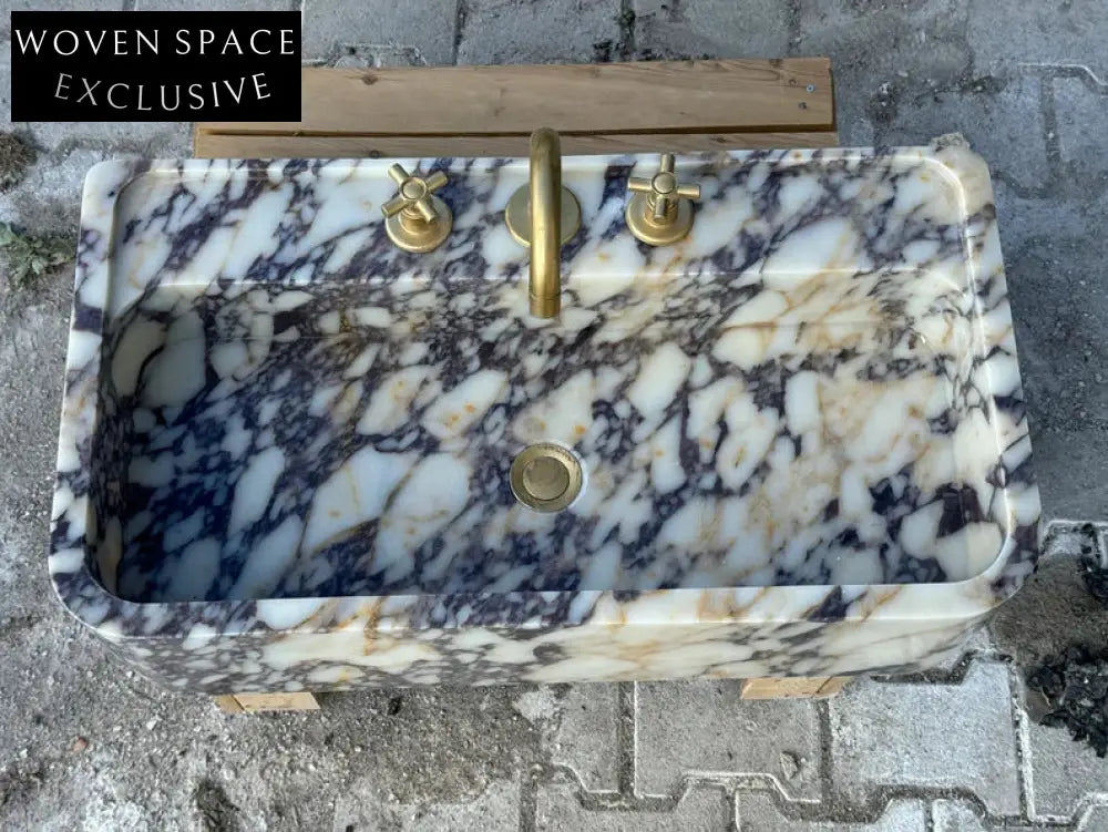Andrea Viola Marble Sink Trendy Bathroom Vanity Basin