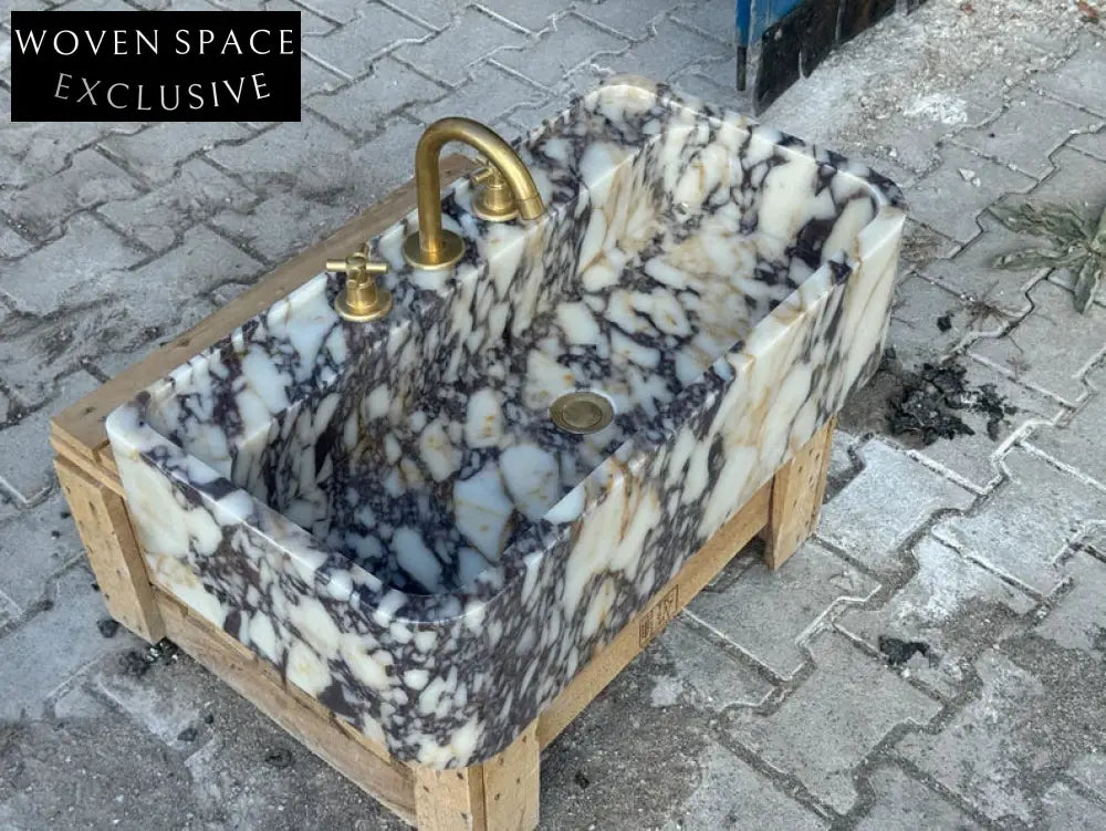 Andrea Viola Marble Sink Trendy Bathroom Vanity Basin