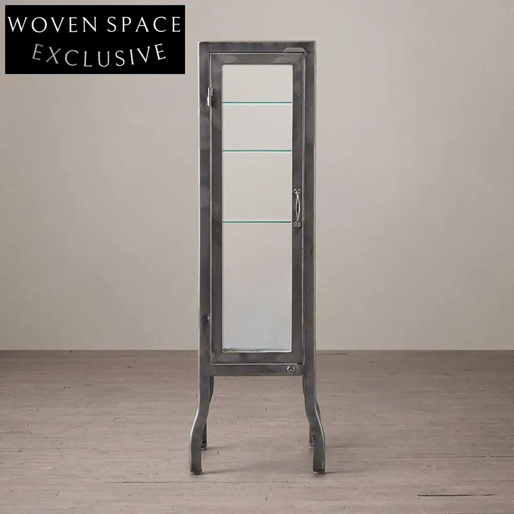 Angéle Dulton Industrial Iron Glass Display Showcase