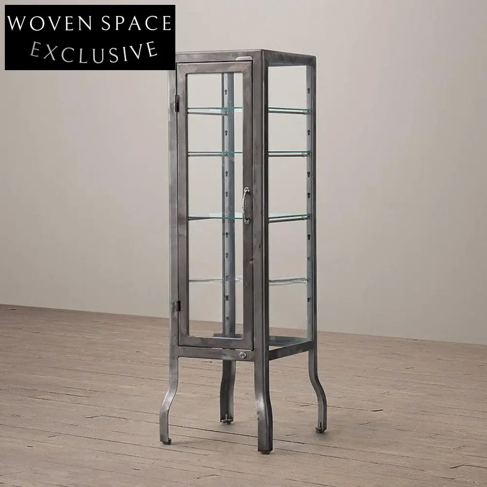 Angéle Dulton Industrial Iron Glass Display Showcase