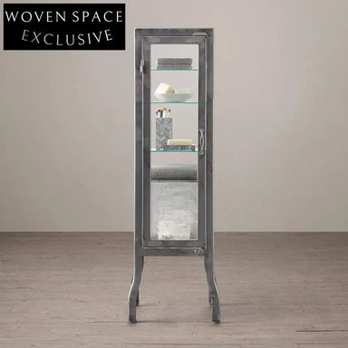 Angéle Dulton Industrial Iron Glass Display Showcase