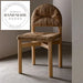 Antique Color Solid Wood Woven Rattan Modern Outdoor Dining Chair