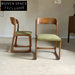Antique French Vintage Solid Wood Arm Dining Chair with Lambswool Seat